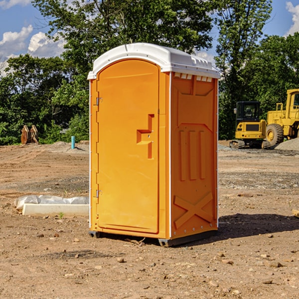 how often are the portable toilets cleaned and serviced during a rental period in Rhoadesville Virginia